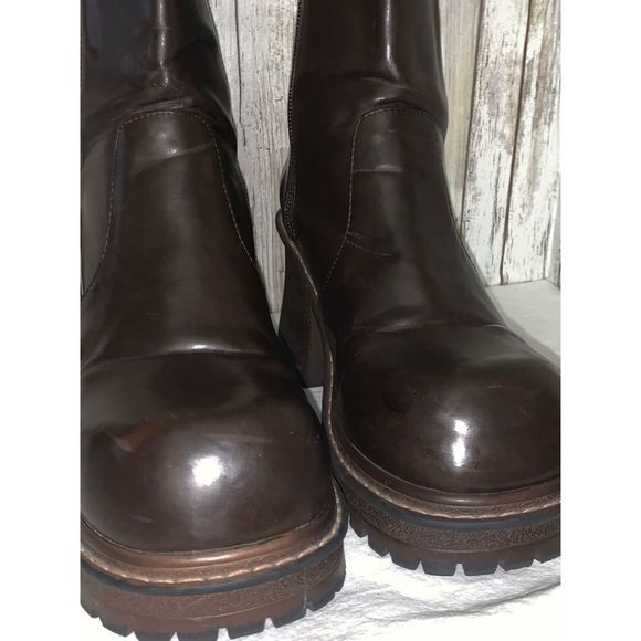 SOLD No Boundaries Vintage Chunky Round Toe Y2k Boots Size 9.5M - Picture 10 of 16